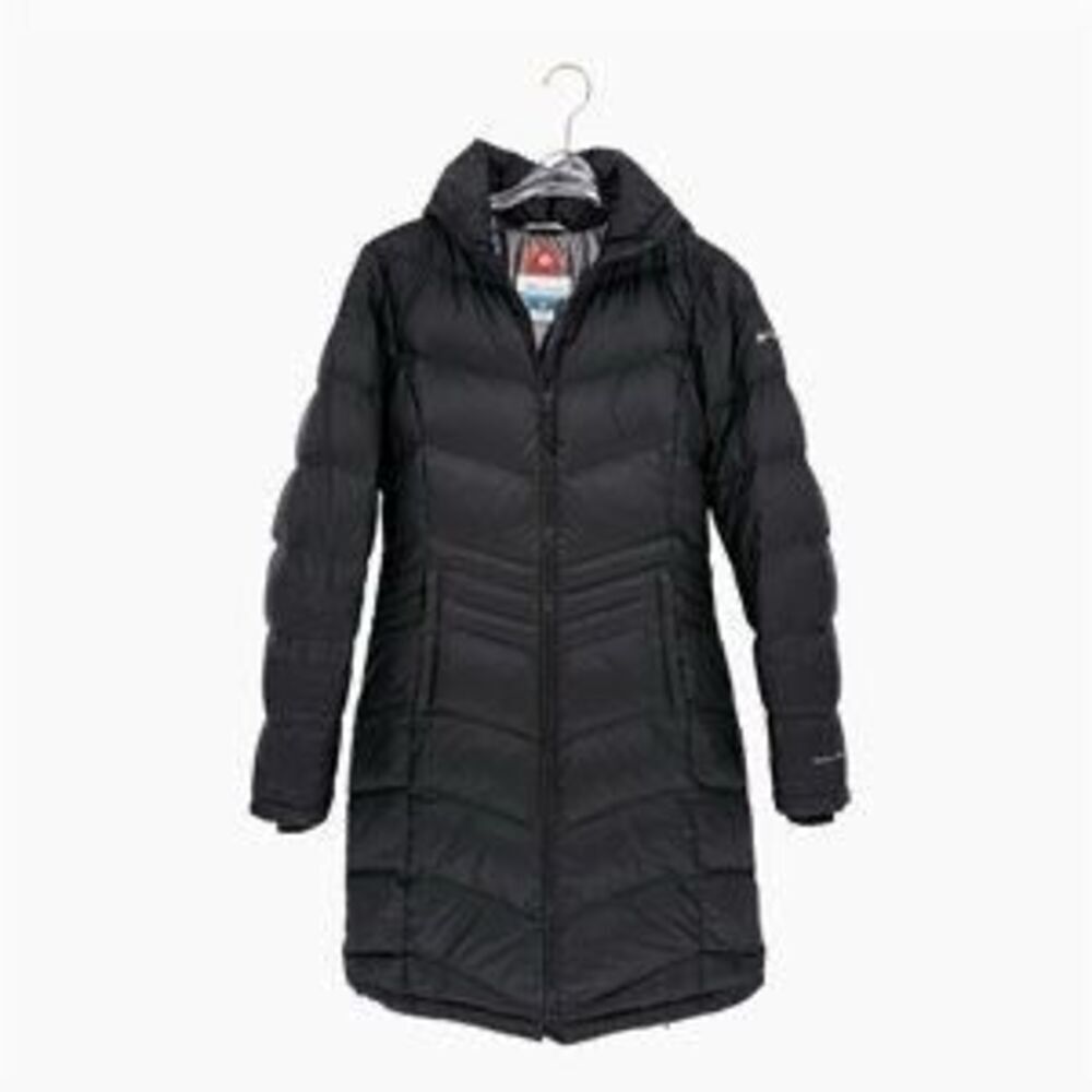 Columbia Black Omni-Heat 650 Down Filled Midi Puffer Jacket Women’s Small
